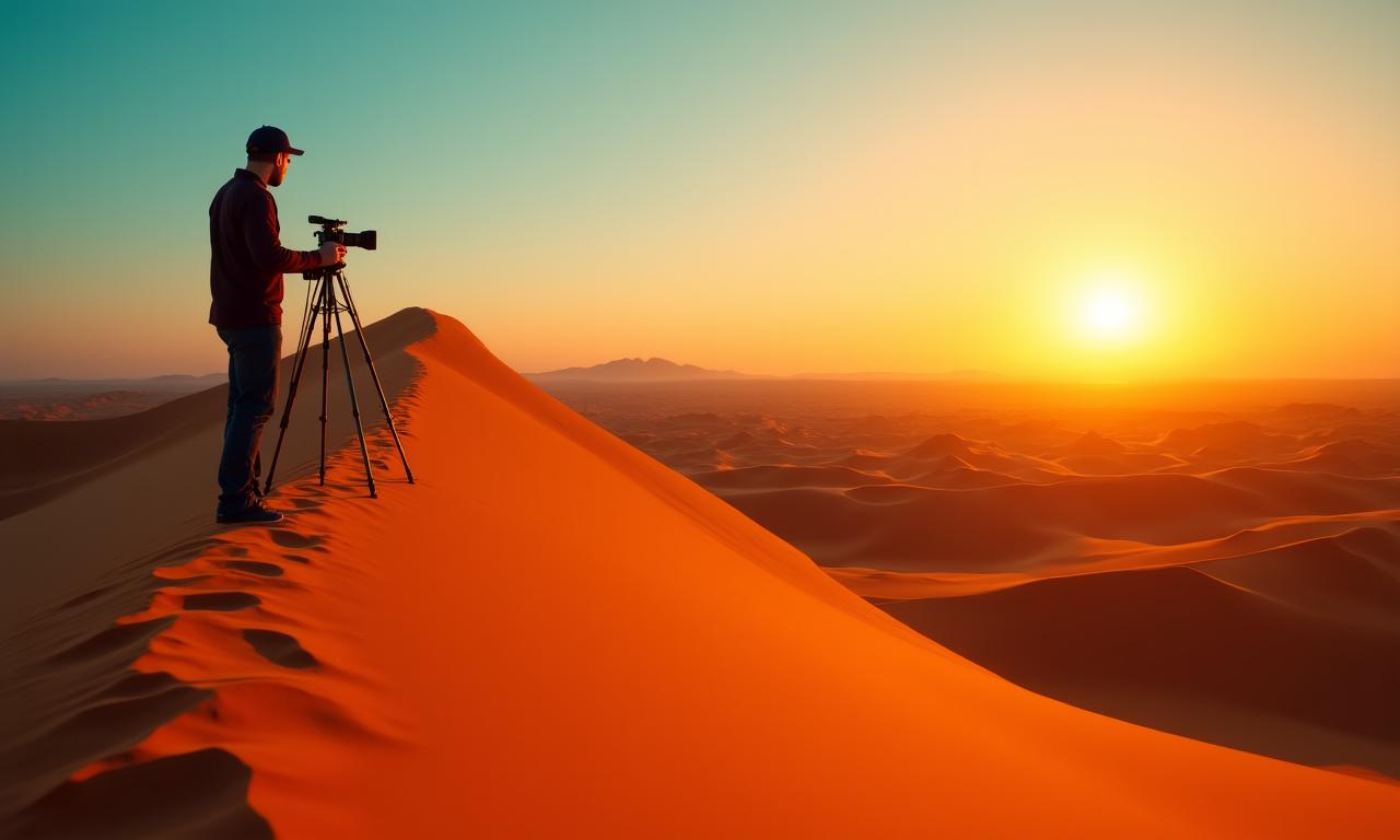 Corso di fotografia nel deserto durante l'ora d'oro